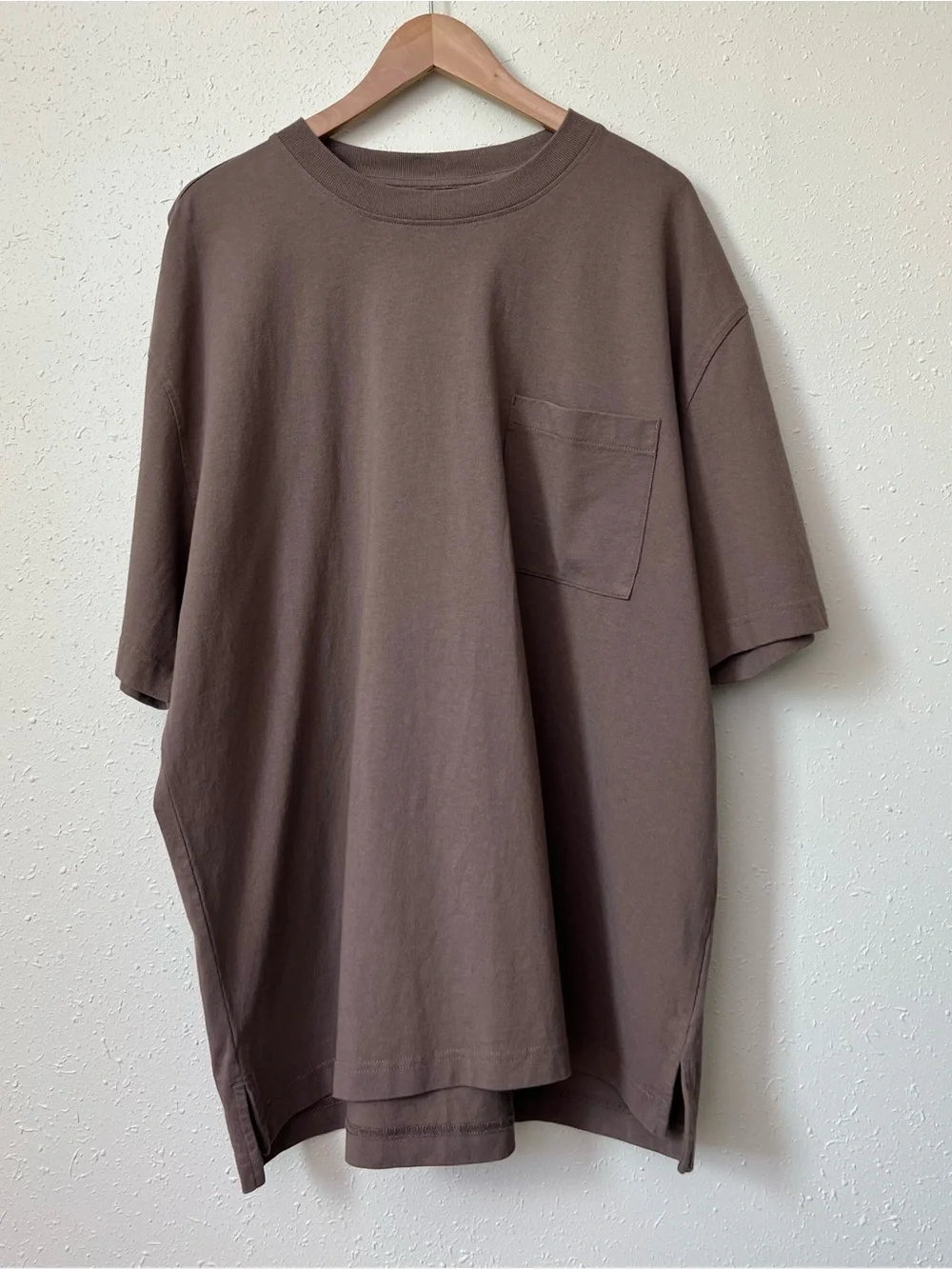 New Everlane OVERSIZED MIDWEIGHT TEE Deep Taupe Size L - Picture 3 of 13
